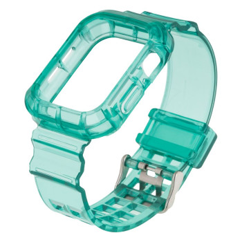 Ремешок Color Transparent для Apple Watch 40mm + Protect Case, Green