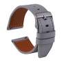 Ремешок 20mm Leather strap with straight tip для Samsung / Amazfit / Huawei, Light Grey