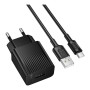 Мережевий зарядний пристрій Borofone BAS71A USB 10.5W with cable Type-C, Black