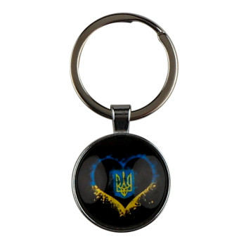 Металлический брелок с украинской символикой для ключей