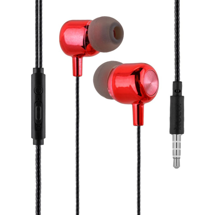 Вакуумні навушники-гарнітура Hoco M87 1.2m, Red