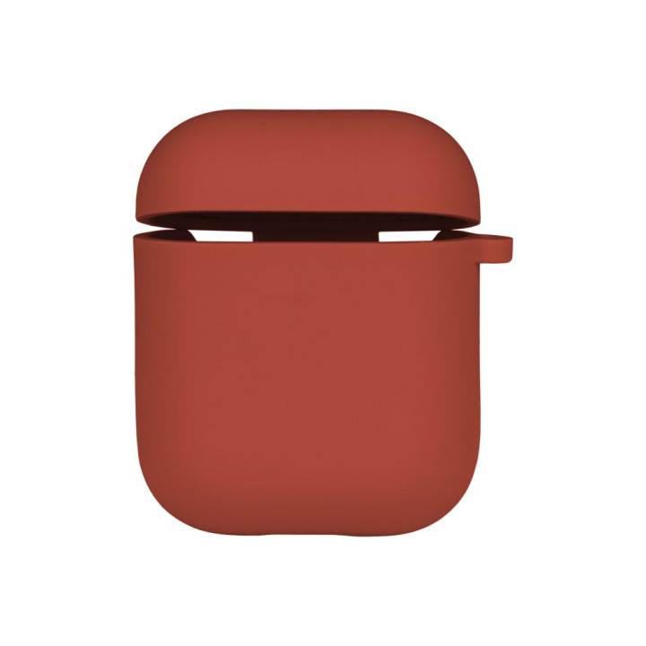 Чехол Silicone Case with microfibra для Airpods 1 / 2, 14.Red