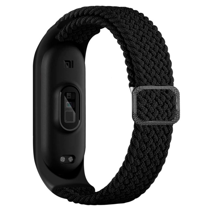 Ремешок Nylon для Xiaomi Mi Band 3 / 4 / 5 / 6 / 7 Elastic adjustment, Black