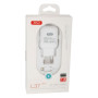 Мережевий зарядний пристрій XO L37 USB 2.1A cable USB-Lightning, White