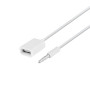 Переходник USB (female) - AUX (male) 10см, White