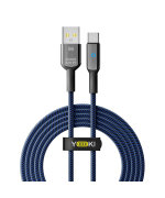 Data - кабель YOKI SMART YK-SM31 USB to Type-C 60W 2m, Black-Blue