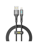 Data - кабель YOKI LED YK-LE17 USB to Lightning 12W 1.2m, Black
