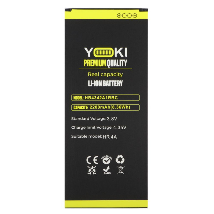 Аккумулятор Yoki HB4342A1RBC для Huawei Honor 4A 2200mAh