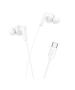 Вакуумные проводные наушники Hoco M114 Type-C 1,2m, White
