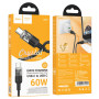 USB Кабель Hoco U129 60W 3A Type-C to Type-C 1.2m, Black
