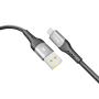 Data-кабель Ridea RC-US42 UltraStrong MicroUSB 3A 1.2m, Black