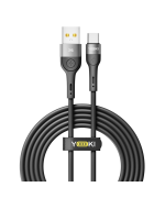 Data - кабель YOKI EXTRA YK-EX11 USB to Type-C 60W 2m, Black