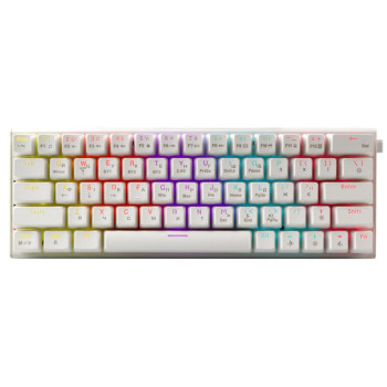 Ігрова Bluetooth Клавіатура TWolf T30 LED Version Blue Switch, White