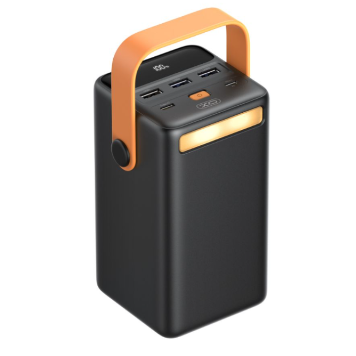 Портативна батарея Power Bank XO PR168 with carrying handle, emergency lighting QC22.5W/PD20W 50000 mAh, Black