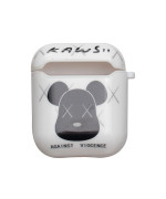 Чехол-футляр для наушников Apple Airpods Glossy Brand, Kaws White