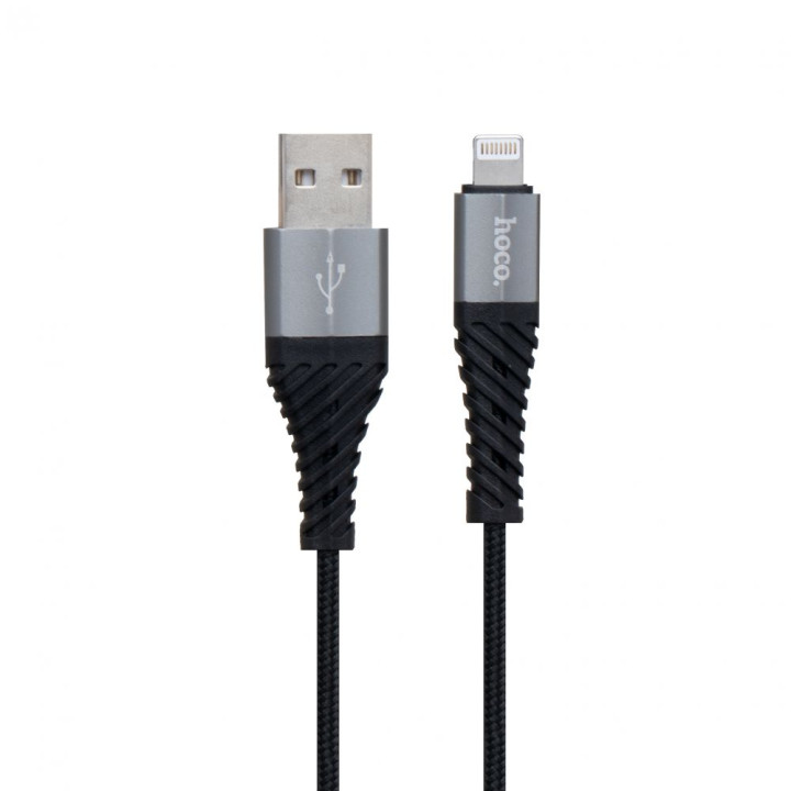 Data-кабель USB Hoco X38 Cool Lightning 2.4A 1m, Black