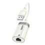 Перехідник Hoco UA41 USB to Ethernet adapter (100 Mbps), Apricot
