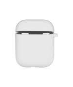 Чохол футляр Silicone Case with microfibra для Airpods 1/2, White