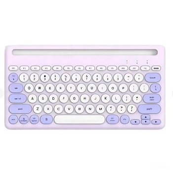 Клавіатура бездротова JEQANG JB-333 dual-model charging, Violet
