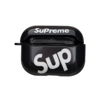 Чохол-футляр для навушників Apple Airpods Pro Glossy Brand, Sup Black