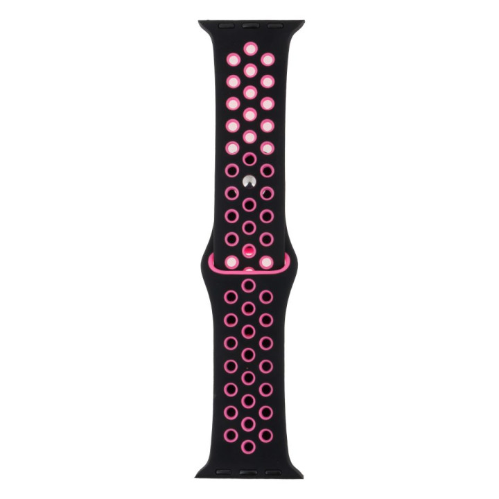 Ремешок Silicone Nike для Apple Watch 38 / 40mm + Protect Case, 06, Black-Pink