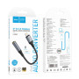 Перехідник Hoco LS36A Lightning to AUX 3.5mm 12cm, Grey