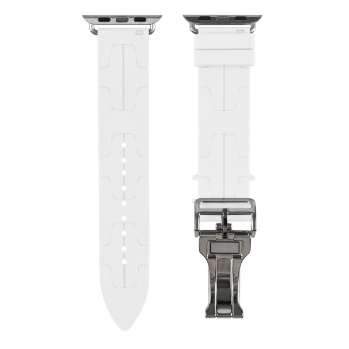 Ремінець Silicone Hermes для Watch 42 / 44 / 45 / 49 mm, White