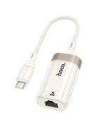 Перехідник Hoco UA41B Type-C to Ethernet adapter (100 Mbps), Apricot