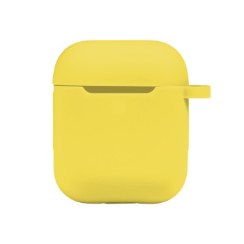 Чохол Silicone Case with hook для Airpods 1 / 2, Canary yellow