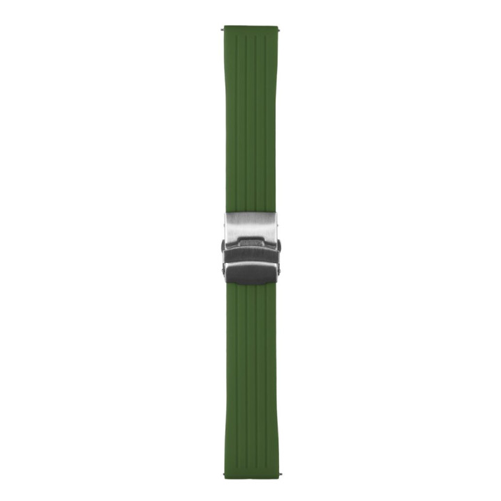 Универсальный ремешок Silicone + Metal lock для Samsung / Amazfit / Huawei 22mm, Green