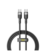 Data - кабель YOKI SILICONE YK-SI50 Type-C to Type-C 60W 1.2m, Black