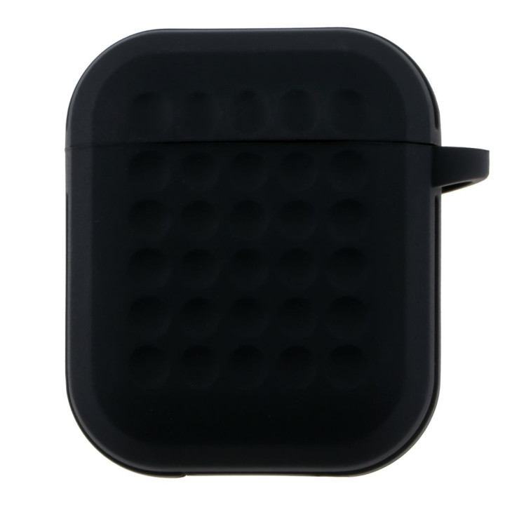 Чохол-футляр для навушників Silicone Fashion Case with Hook для Airpods 1/2, Black