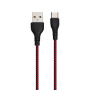 Data-кабель USB Borofone BX39 Beneficial MicroUSB 2,4A 1m, Black-Red