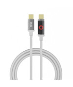 Data - кабель YOKI SM33 SMART PULSE Type-C to Type-C 60W 1.2m, White