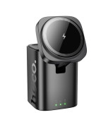Беспроводное Зарядное Устройство Hoco CQ20 3-in-1 15W Magnetic (iWatch), Black