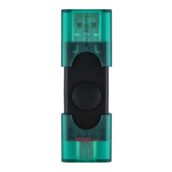 USB флеш-накопичувач Kingston DT DuoG2 USB / Type-C 256GB, Black-Green