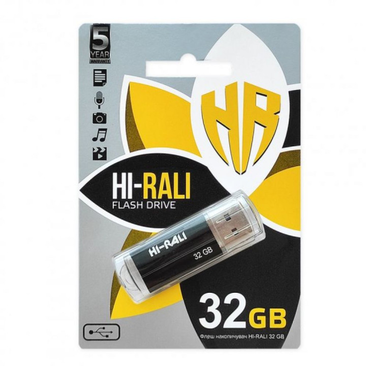 USB флешка Hi-Rali Corsair 32GB USB 3.0, Black
