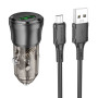 Автомобильное Зарядное Устройство Borofone BZ23 USB QC3.0 18W + cable Micro, Transparent black