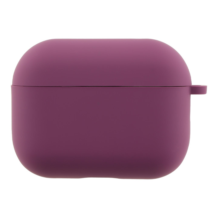 Чохол - футляр Silicone Case with microfibra для Airpods Pro 3, Grape