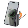 Бездротовий Зарядний Пристрій Hoco CQ20 3-in-1 15W Magnetic (iWatch), Black