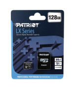 Карта Памяти Patriot LX Series MicroSDXC (UHS-1) 128Gb 10 Class & Adapter, Black