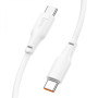 USB кабель Hoco X93 Force 100W 3А Type-C to Type-C 2M, White