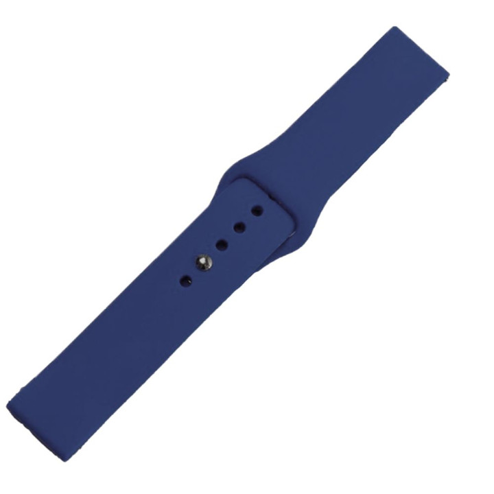 Ремінець Silicone 22mm Original Button Design для Samsung / Amazfit / Huawei, Navy Blue