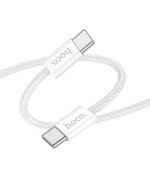 Data-кабель Hoco X104 Source 60W 3A Type-C to Type-C 2m, White