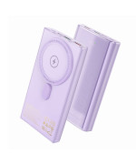 Портативная мобильная батарея Power Bank Hoco Q22 Taurus 22.5W / PD20W magnetic digital display 10000mAh, Purple