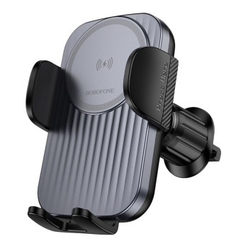Автоутримувач Magnetic Borofone BH221 Wireless 15W, Gray