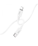 Data-кабель USB Hoco X87 Magic silicone Type C to Lightning PD20W 3A 1m, White