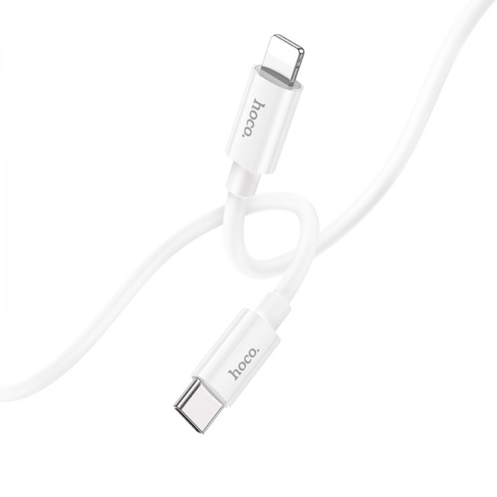 Data-кабель USB Hoco X87 Magic silicone Type C to Lightning PD20W 3A 1m, White