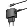 Мережевий зарядний пристрій Hoco CS61A 1USB / 1USB-C PD / QC 30W кабель Type-C to Lightning, Black