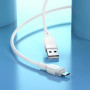 Кабель Hoco X109 Silicone USB to MicroUSB 2.4A, White